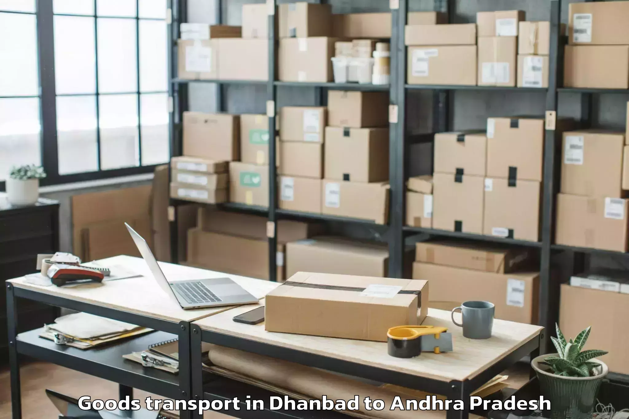 Quality Dhanbad to Nadendla Goods Transport